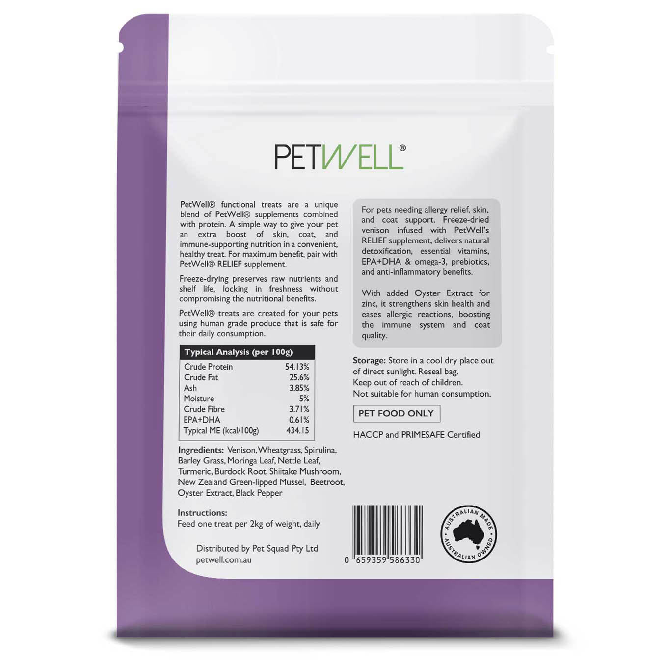 RELIEF + Venison RAW Freeze Dried TREATS