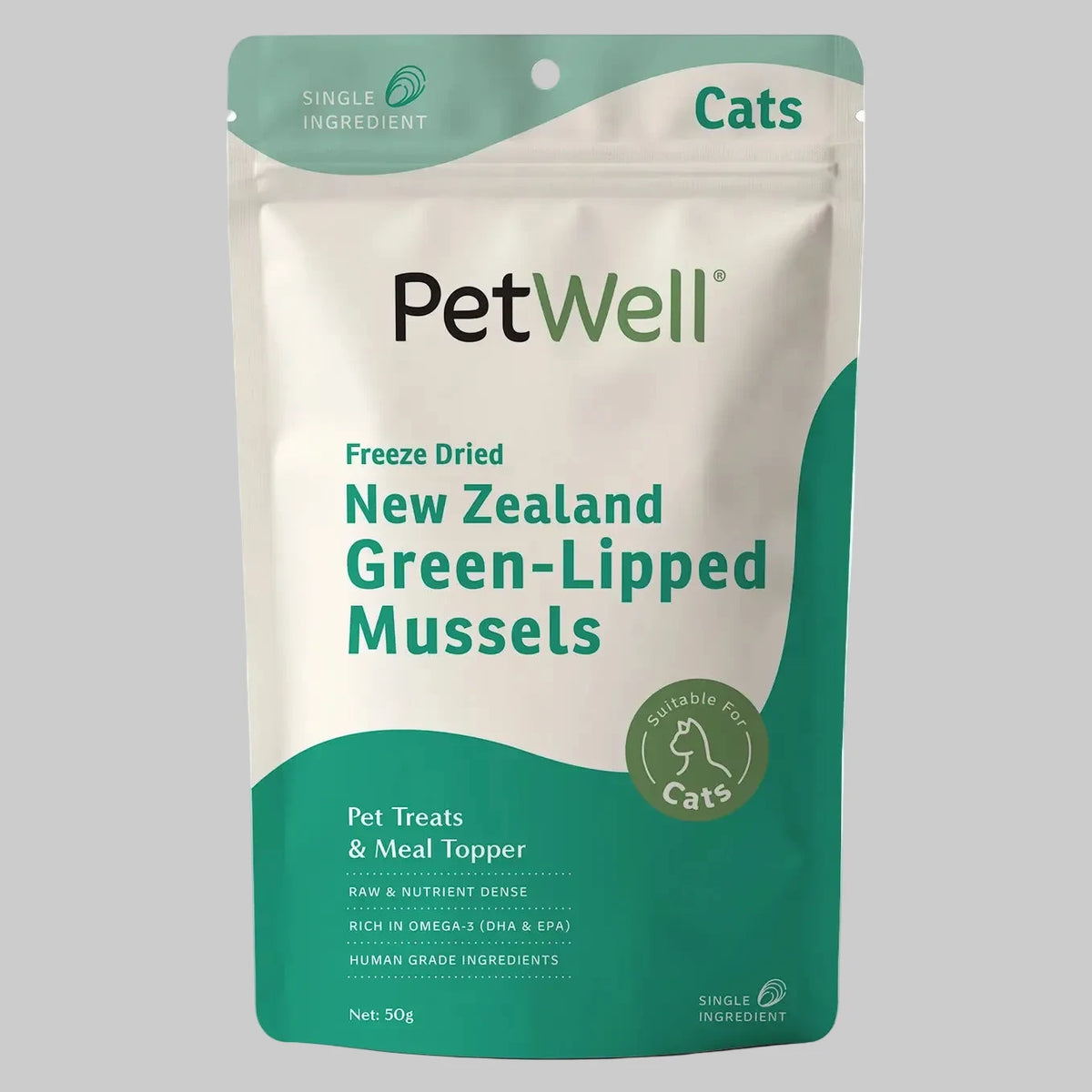PetWell Freeze Dried NZ Green-Lipped Mussels for CATS
