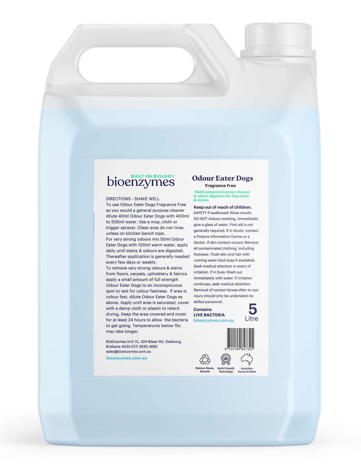 Bioenzymes Odour Eater DOG Stain & Odour Eliminator FRAGRANCE-FREE