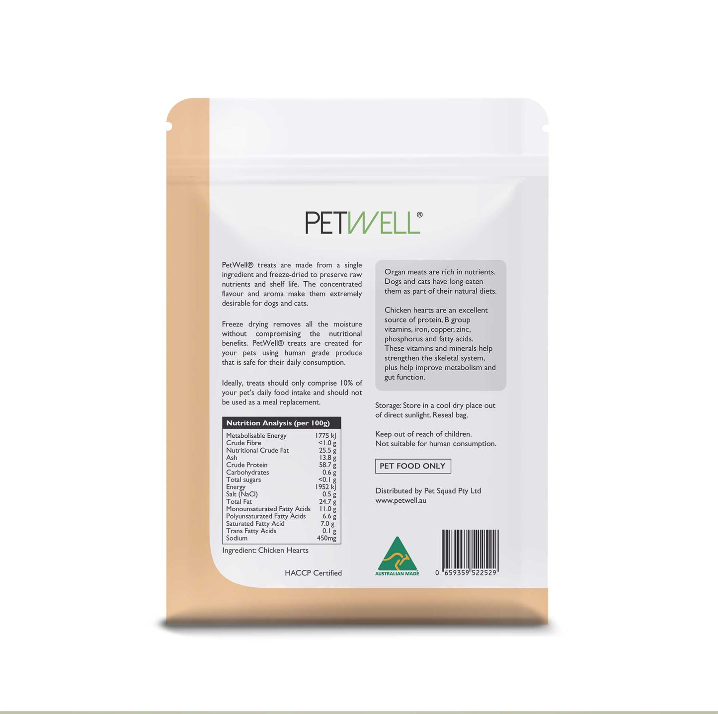 Freeze-Dried CHICKEN HEARTS Treats