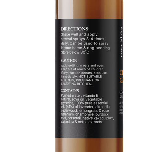 Citronella Gard Spray: Lemongrass, Rosewood & Cedarwood