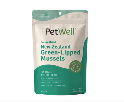 Freeze-Dried NZ Green Lipped Mussels TREATS