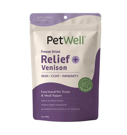 RELIEF + Venison RAW Freeze Dried TREATS