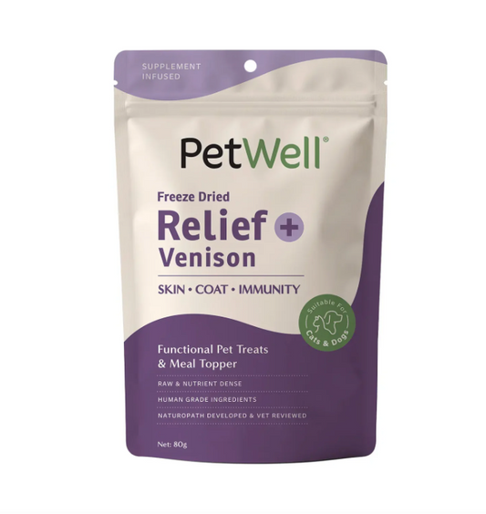 RELIEF + Venison RAW Freeze Dried TREATS